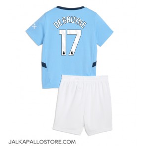 Manchester City Kevin De Bruyne #17 Kotipaita Lapsille 2024-25 Lyhythihainen (+ shortsit)